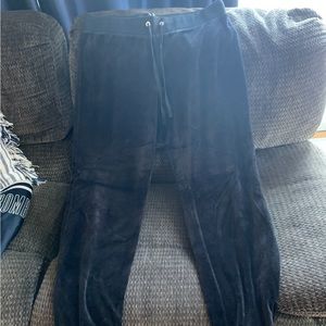 NY & Company cozy black velvet sweatpants